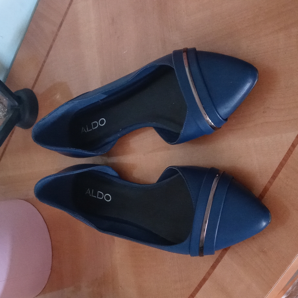 Aldo dark blue flats, size 9. Never worn.